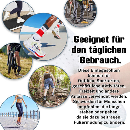 2x Sport-Einlegesohlen Atmungsaktiv Dämpfung Wandern Laufen Fitness 42-44