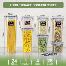 25er Set Vorratsdosen luftdicht stapelbar Küche BPA-frei