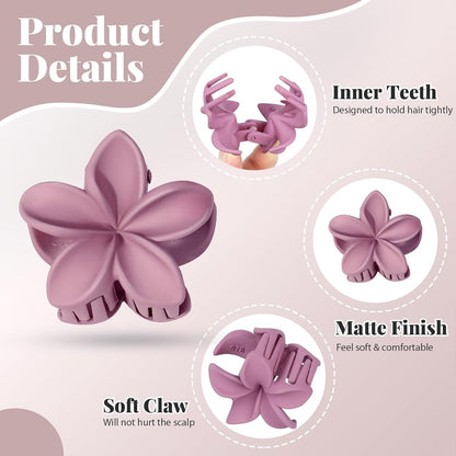 6er Set Haarklammer Blume Klein Hawaii Haarspange Damen Strand Party Urlaub