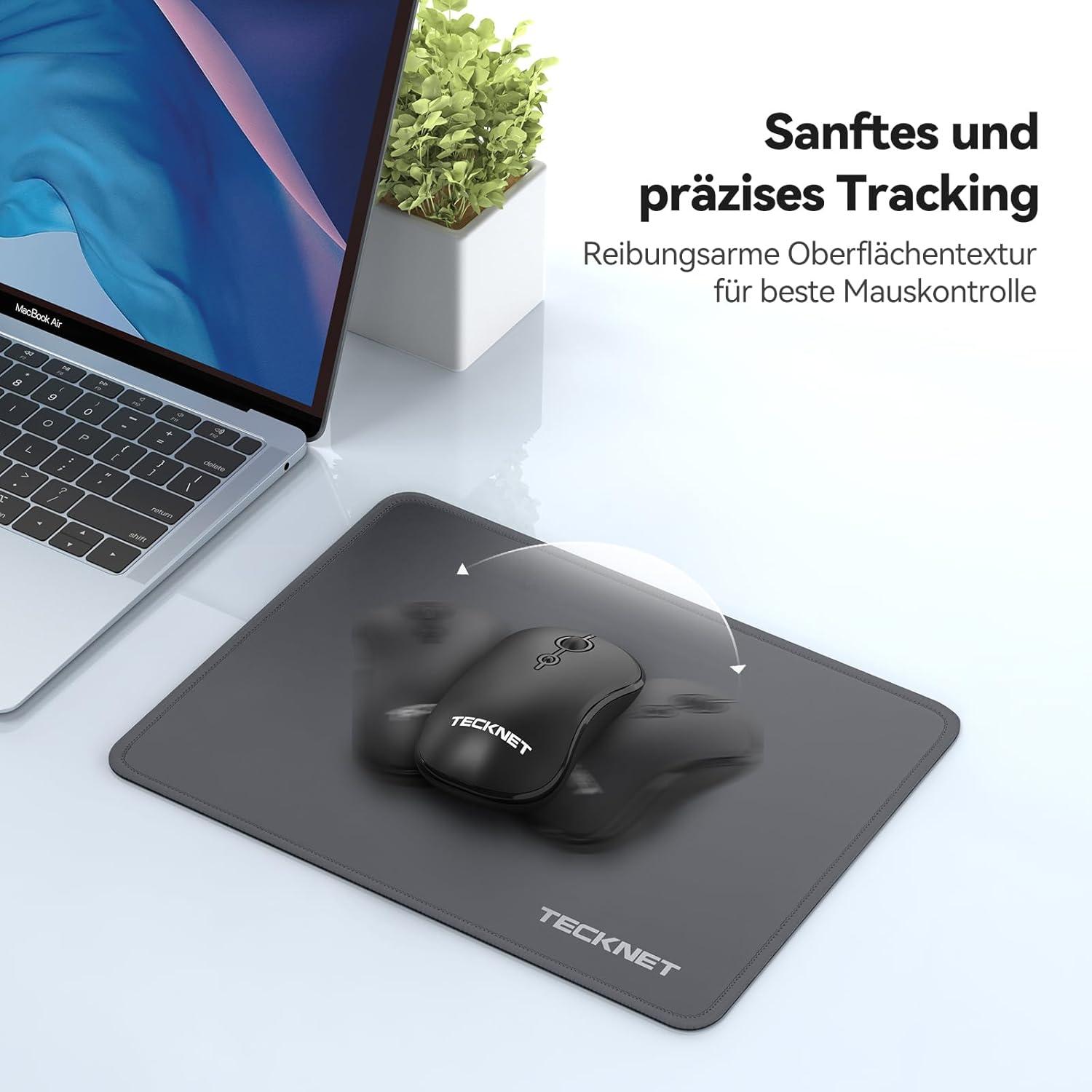 TECKNET Mauspad 280x210 mm Gaming Mousepad Wasserdicht Rutschfest für PC