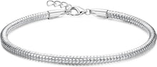 Silber Armband 925 DIY Charm Armband mit Anhängern Verstellbare
