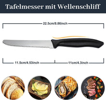 hunnycook Frühstücksmesser Set 12-teilig mit Wellenschliff