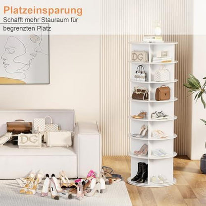 Drehbarer Schuhschrank mit 7 Ebenen – Platzsparende Schuhaufbewahrung