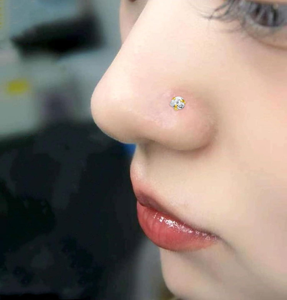 Chirurgenstahl Nasenpiercing 18G 20G 22G Zirconia Gold Silber Nase Piercing