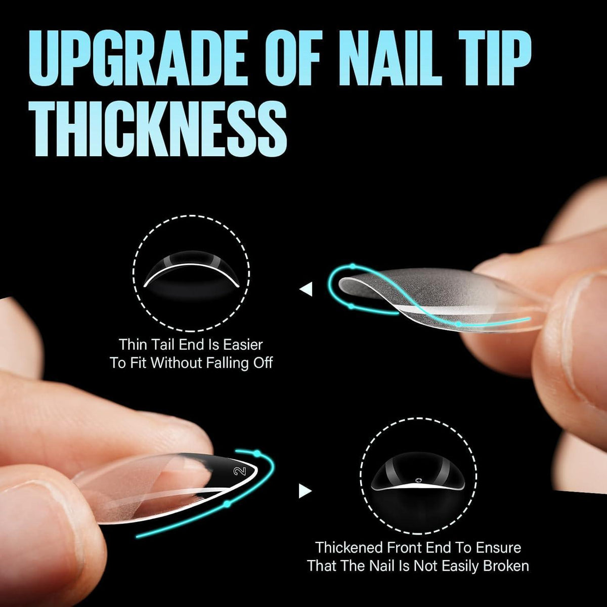 504 Almond Medium Gel Nagelspitzen für Nagelverlängerung