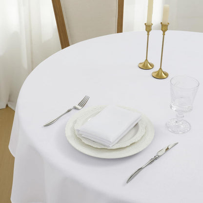 Runde Tischdecke weiß 180cm – abwaschbar & wasserabweisend