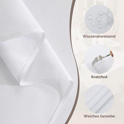 Runde Tischdecke weiß 180cm – abwaschbar & wasserabweisend
