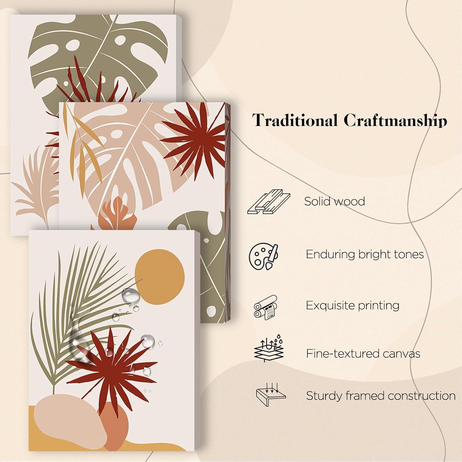 Hyidecorart Leinwand Bild Botanisch Modern 40x30cm Wandbilder