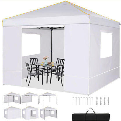 Faltpavillon 3x3m Wasserdicht Stabil mit Seitenwänden Anti-UV