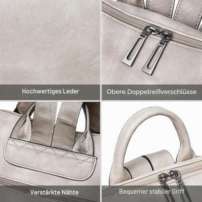 Rucksack Damen Laptopfach 15,6 Zoll Wasserdicht Business in Lederoptik