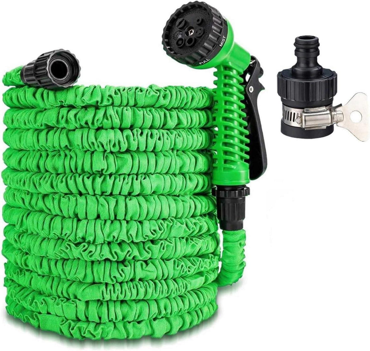 Flexibler Gartenschlauch 100ft Wasserschlauch 7 Funktion Sprühdüse