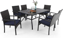 Rattan Gartenmöbel Set mit Verstellbarem Schirmloch, Wetterfest