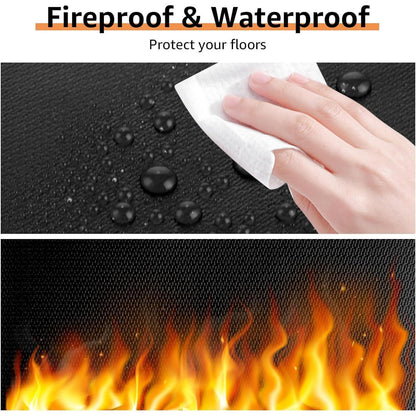 Feuerfeste Unterlage 120x76cm Grillmatte Bodenschutz