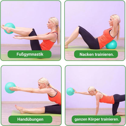25cm Gymnastikball Pilates Yoga Ball Blaugrün Soft Rutschfest
