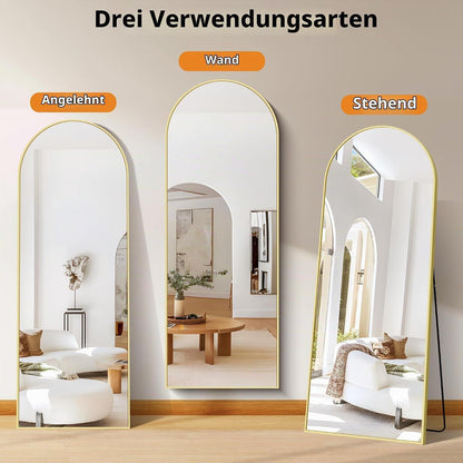 Großer Standspiegel 179x65 cm mit Goldrahmen