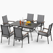 Gartenmöbel Set Rechteckiger Gartentisch Rattan Sitzgruppe Wetterfest
