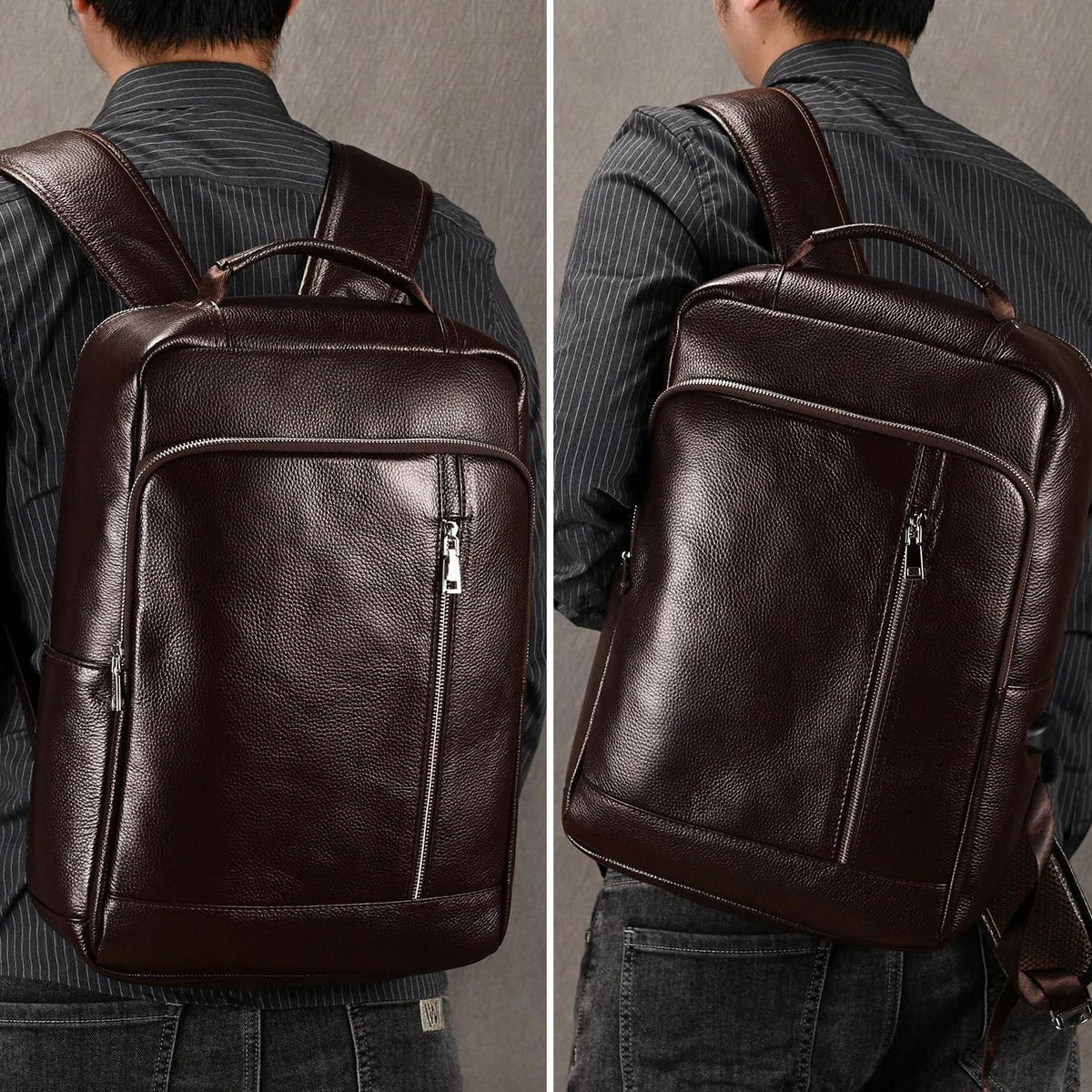 Leder Rucksack 15,6" Laptopfach – Tagesrucksack für Damen & Herren