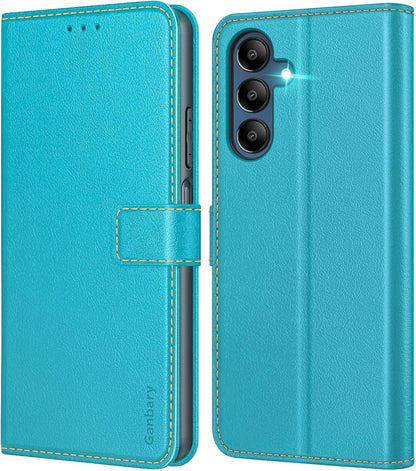 Samsung Galaxy A15 5G Handyhülle - Premium Leder Klapphülle mit