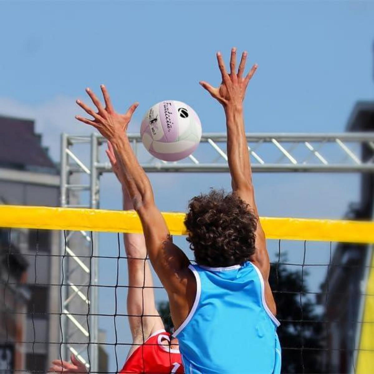Volleyball Größe 5 Weiches Leder Beachvolleyball Pumpe für Outdoor