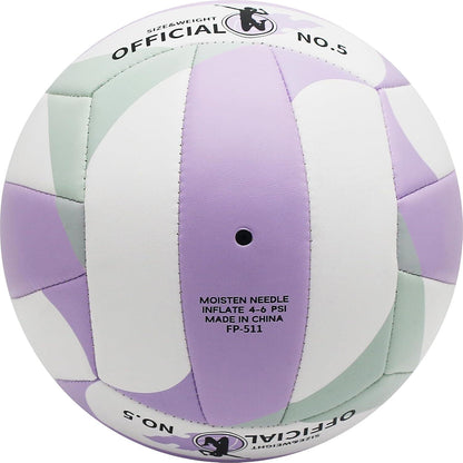 Fantecia Volleyball Größe 5, Weiches Leder Beachvolleyball, Innen & Außen, Geschenk Mädchen Jugend Erwachsene