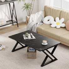 Moderner Couchtisch rechteckig mit Metallrahmen 100 x 40 x