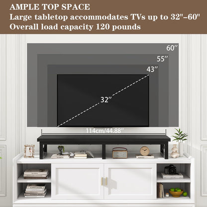 TV-Schrank Tisch 114cm TV-Ständer 2 Lagerung für 60 Zoll Schwarz
