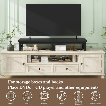 TV-Schrank Tisch 114cm TV-Ständer 2 Lagerung für 60 Zoll Schwarz