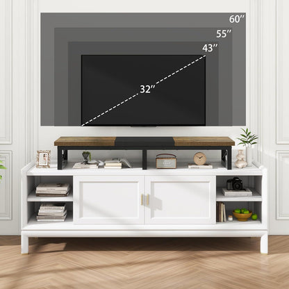TV-Schrank Tisch 114 cm Braun Fernsehtisch bis 60 Zoll