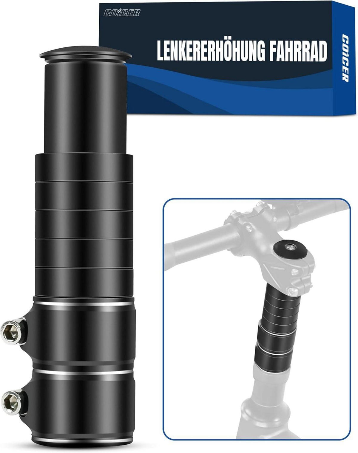 Lenkererhöhung Fahrrad Vorbau 28,6 mm Aluminium MTB Rennrad