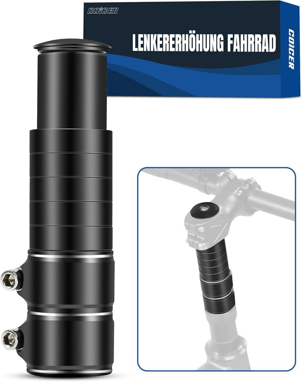 Lenkererhöhung Fahrrad Vorbau 28,6 mm Aluminium MTB Rennrad