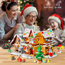 Weihnachten Lebkuchenhaus Bauspielzeug mit LED Licht –1397