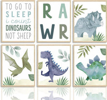 Dinosaurier Leinwand Poster Set Lustige Zitate für Kinderzimmer