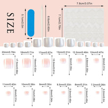 Rosa Ombre Zehennägel Aufkleben - 24 Stück Kurz & Elegant