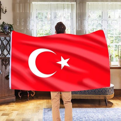 2er Set Türkei Flagge 90x150cm mit Messingösen