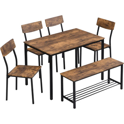 Essgruppen Holz & Stahl – Industrie Stil 70x110cm mit Sitzbank