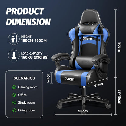 Ergonomischer Gaming Stuhl hoher Rücken höhenverstellbar
