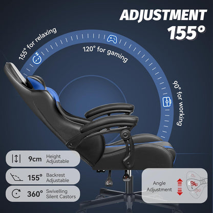 Ergonomischer Gaming Stuhl hoher Rücken höhenverstellbar