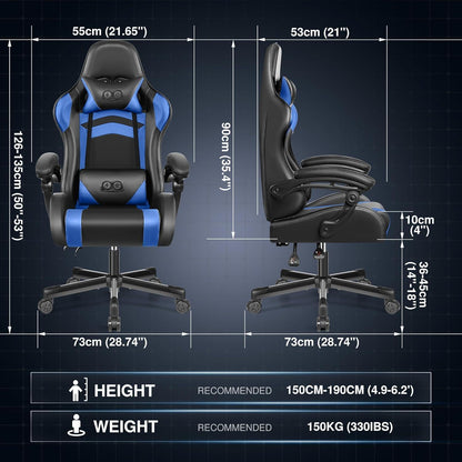Ergonomischer Gaming Stuhl hoher Rücken höhenverstellbar