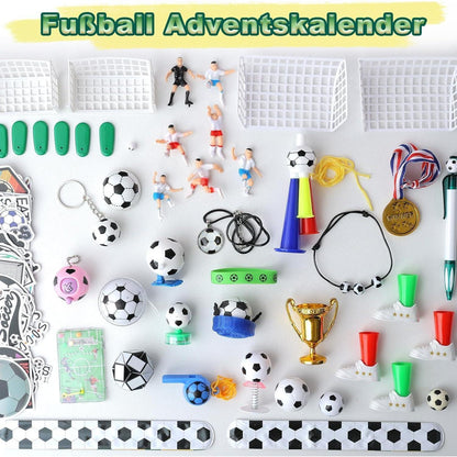 Adventskalender Fußball 2024 mit 24 Spielzeugen für Kinder