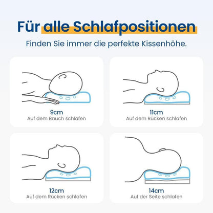 Orthopädisches Memory Foam Nackenstützkissen 2er Set Weiß - Höhenverstellbar & Schadstofffrei