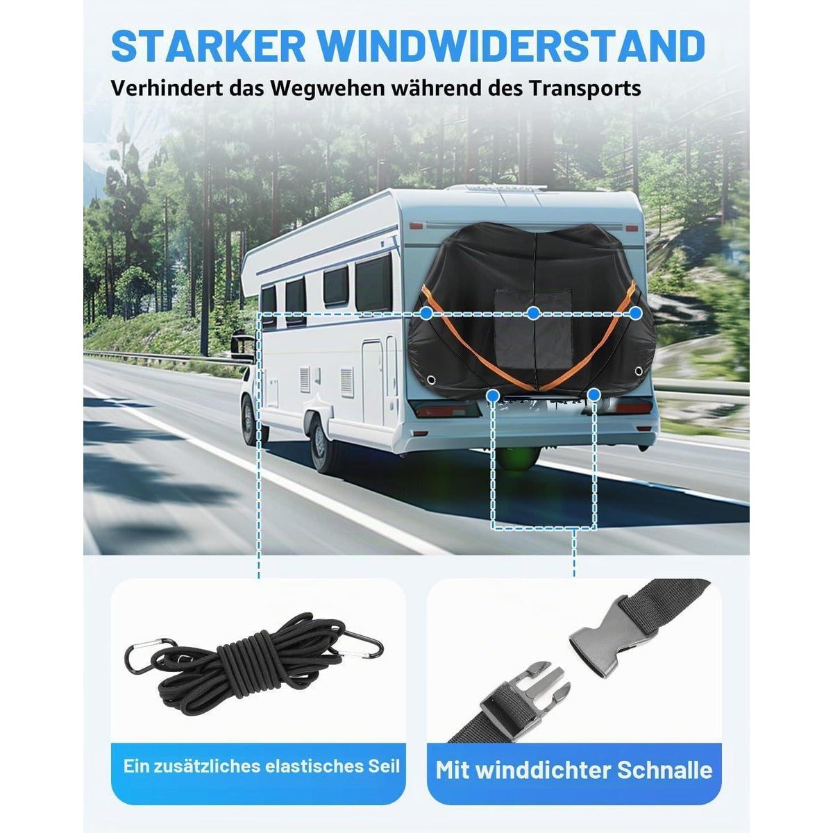 Fahrradabdeckung für 3 Räder – Wetterfest & Reißfest