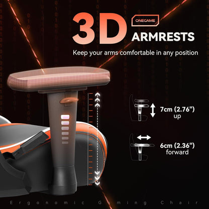 OneGame Ergonomischer Gaming Stuhl 3D Armlehnen Bürostuhl