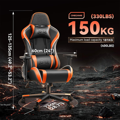 Ergonomischer Gaming Bürostuhl mit 3D Armlehnen und hoher Rückenlehne