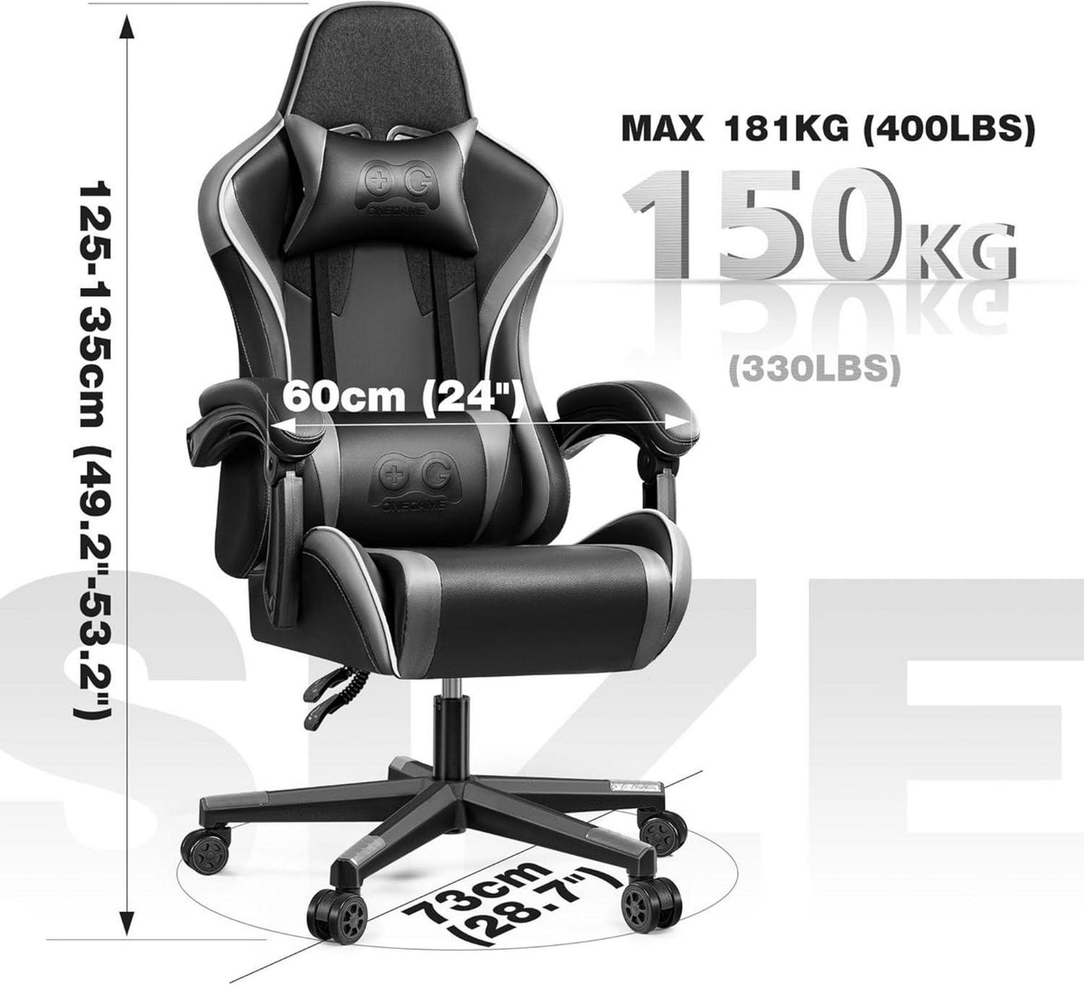 Ergonomischer Gaming Bürostuhl mit Lendenkissen