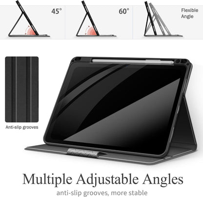 iPad Air 13 Zoll (M2) 2024 Hülle PU Leder Stifthalter Grau