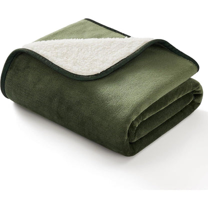 Hundedecke wasserdicht Sherpa Fleece Olivgrün L