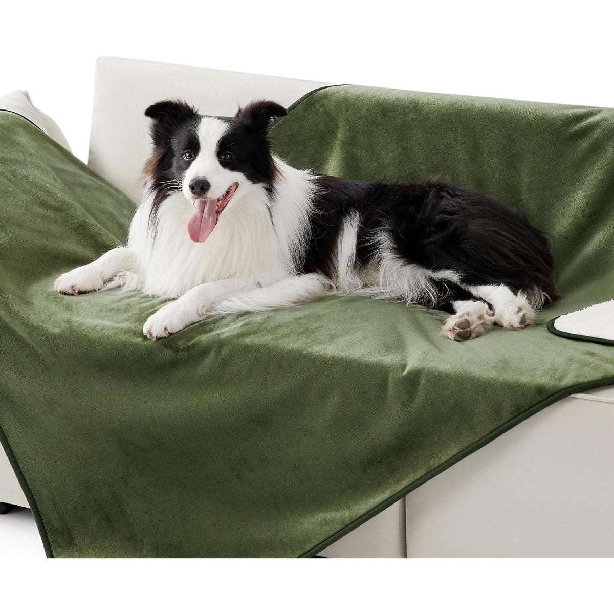 Wasserdichte Hundedecke Sherpa Fleece Olivgrün XL