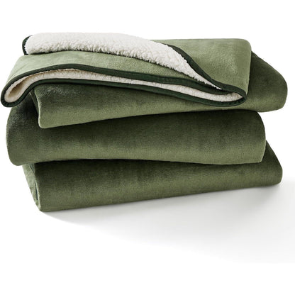 Wasserdichte Hundedecke Sherpa Fleece Olivgrün XL