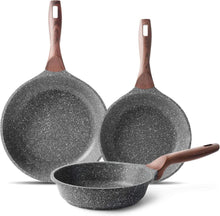 Antihaft Induktion Bratpfanne Set Granit Beschichtung 20 24 28 cm