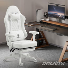 Gaming Stuhl mit Massagefunktion, Fußstütze, Ergonomischer
